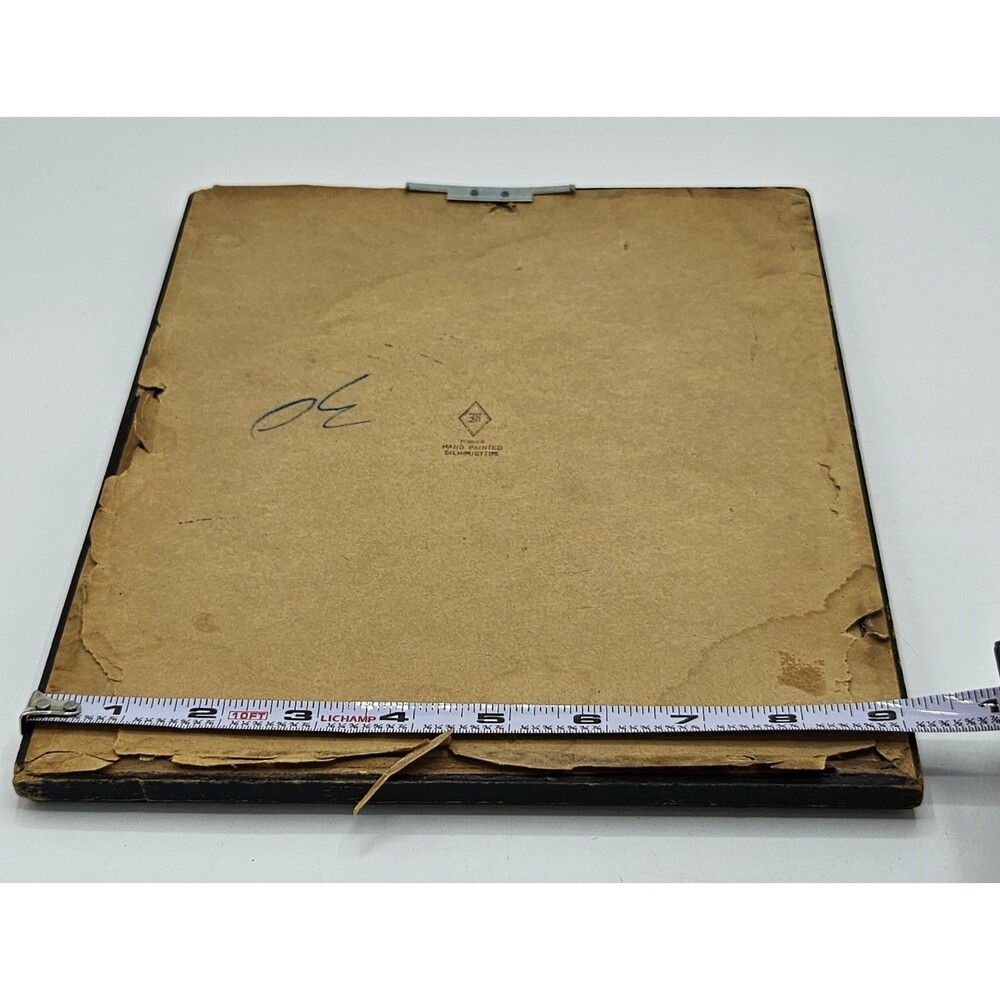 Vtg 1930 Mary Fisher Milkweed Hand Painted Reverse Couple Courting Silhouette - Picture 10 of 11